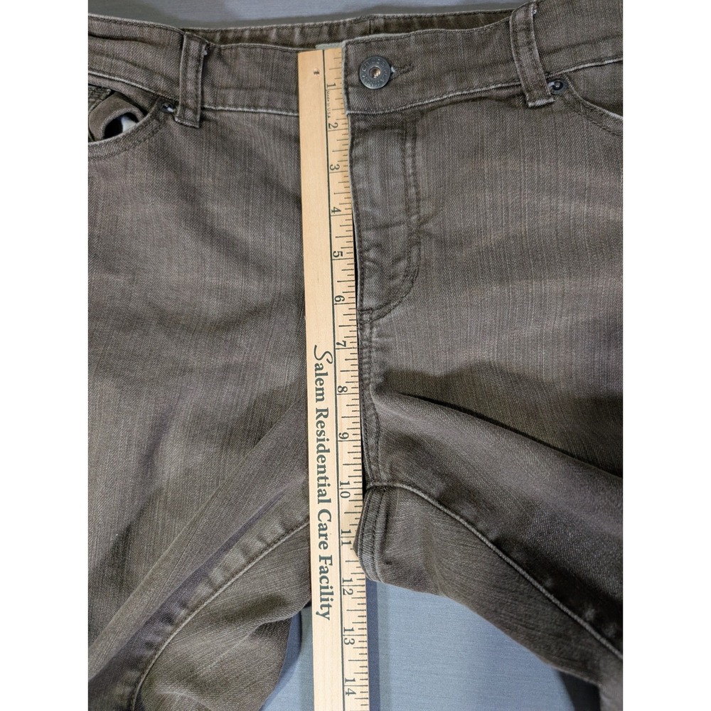 Chicos Platinum Denim Brown Straight Leg Jeans Size 1.5 Short 4500726490 - Picture 6 of 7